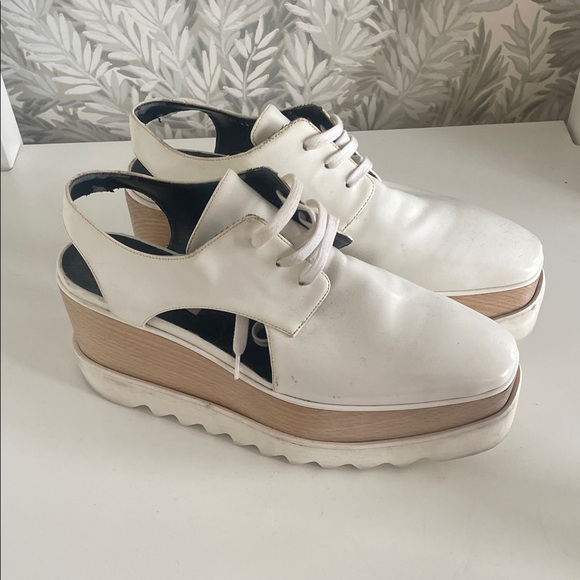 Stella McCartney Shoes - Stella McCartney White and Tan Platform Shoes Sz 38.5